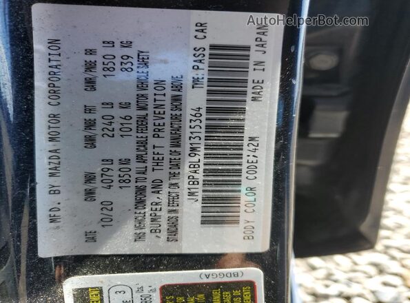 JM1BPABL9M1315364 2021 MAZDA 3 Blue Widok komory silnika