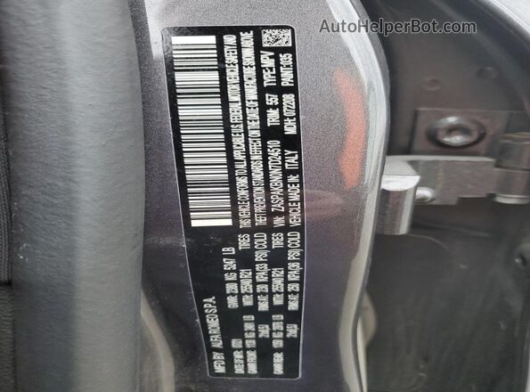 ZASPAKBN0N7D24510 2022 ALFA ROMEO STELVIO Серый Вид наклейки с VIN-кодом