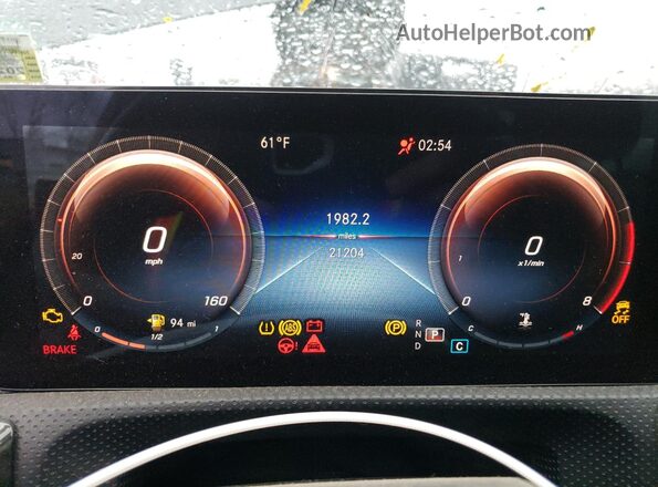 W1K5J4HB0MN191188 2021 MERCEDES-BENZ CLA-CLASS Черный Вид щитка приборов