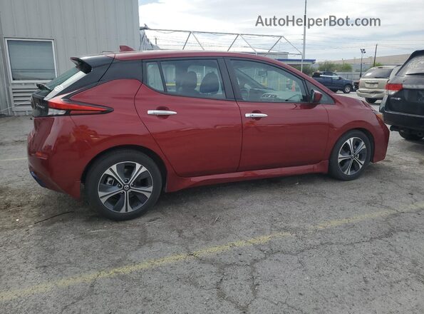 1N4AZ1CVXMC555250 2021 NISSAN LEAF Burgundy უკანა მარჯვენა