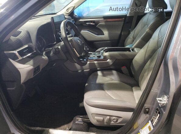 5TDFZRBH3NS185754 2022 TOYOTA HIGHLANDER Gray Вид салону спереду