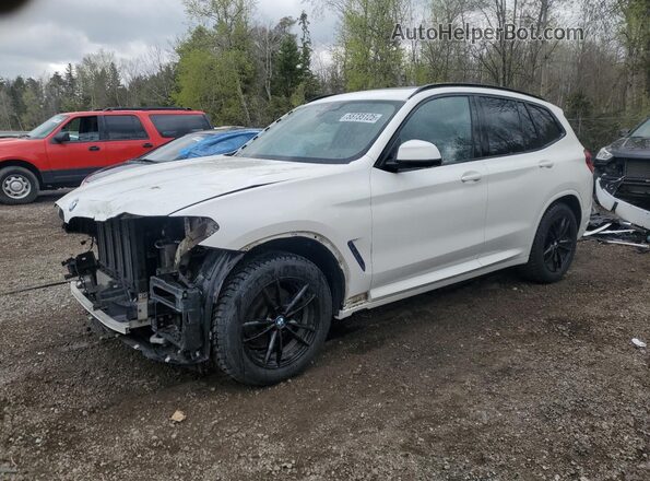 5UXTY5C08L9B04591 2020 BMW X3 White წინა მარცხენა ხედი სამი მეოთხედიდან