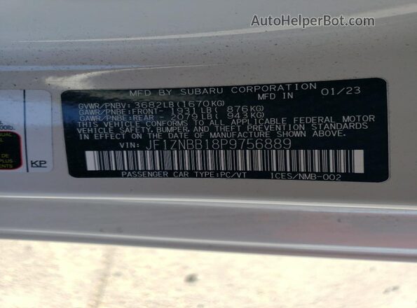 JF1ZNBB18P9756889 2023 TOYOTA GR Белый Вид подкапотного пространства