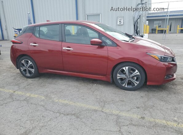 1N4AZ1CVXMC555250 2021 NISSAN LEAF Burgundy წინა მარჯვენა