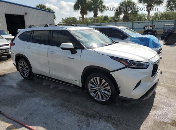 5TDEBRCH9LS012347 2020 TOYOTA HIGHLANDER HYBRID White Delantero derecho