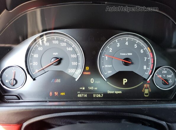 WBS4Y9C0XLFJ77823 2020 BMW M4 Red ხელსაწყოთა პანელის ხედი