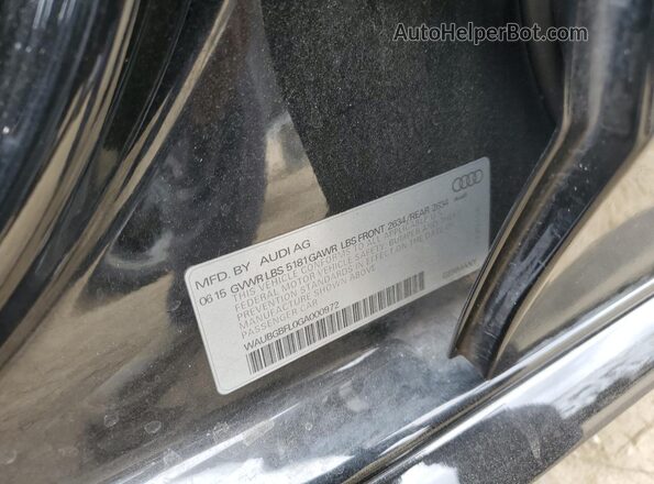 WAUBGBFL0GA000972 2016 AUDI S4 Черный Вид подкапотного пространства