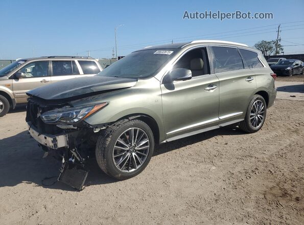 5N1DL0MN6HC520191 2017 INFINITI QX60 Green წინა მარცხენა ხედი სამი მეოთხედიდან