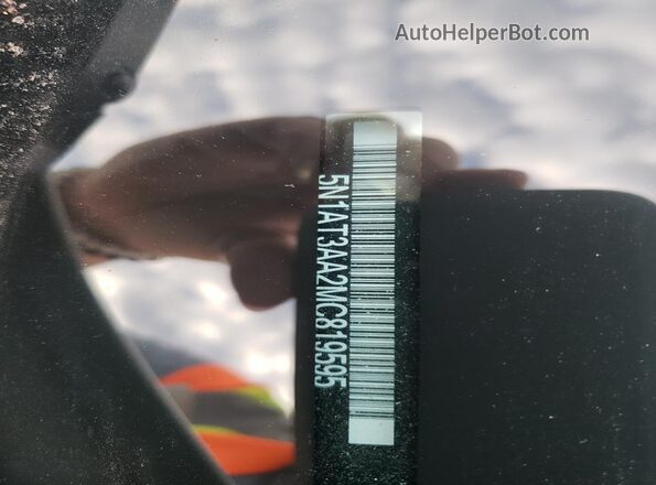 5N1AT3AA2MC819595 2021 NISSAN ROGUE Белый Вид наклейки с VIN-кодом