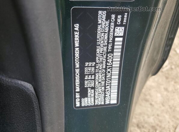 WBA63AT01NCK16400 2022 BMW M4 Green Widok komory silnika
