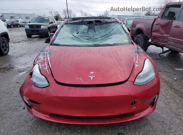 5YJ3E1EA6MF922723 2021 TESLA MODEL Красный Вид спереди
