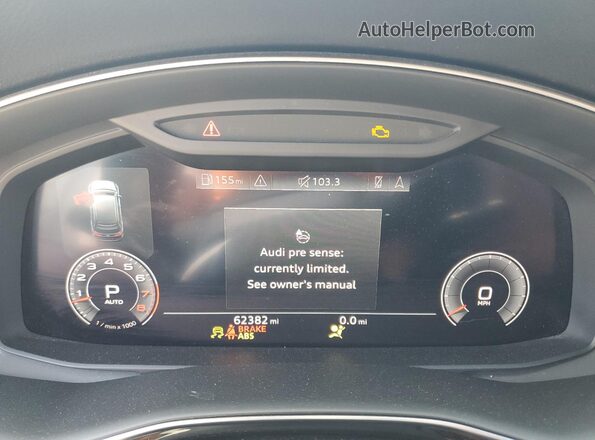 WA1LXAF74LD001646 2020 AUDI Q7 White Widok zestawu wskaźników