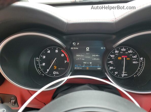 ZASPAKBN0L7C82854 2020 ALFA ROMEO STELVIO Синий Вид щитка приборов