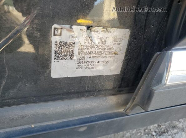 1G1FZ6S08L4137127 2020 CHEVROLET BOLT Угольный Вид подкапотного пространства