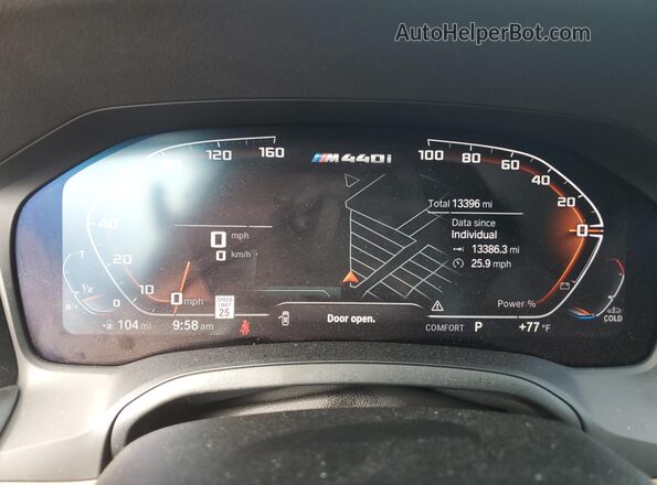 WBA63AT01NCK16400 2022 BMW M4 Green Widok zestawu wskaźników