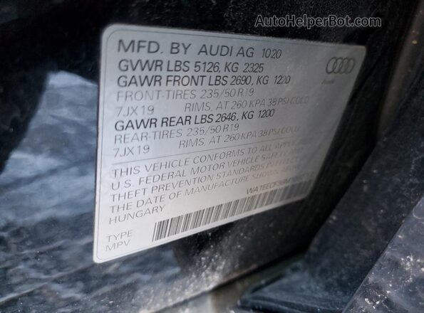 WA1EECF36M1037722 2021 AUDI Q3 Black Панорамний вид салону 360°