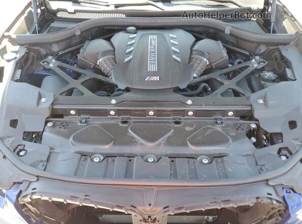 5YMJU0C05N9M64142 2022 BMW X5 Blue Engine compartment view