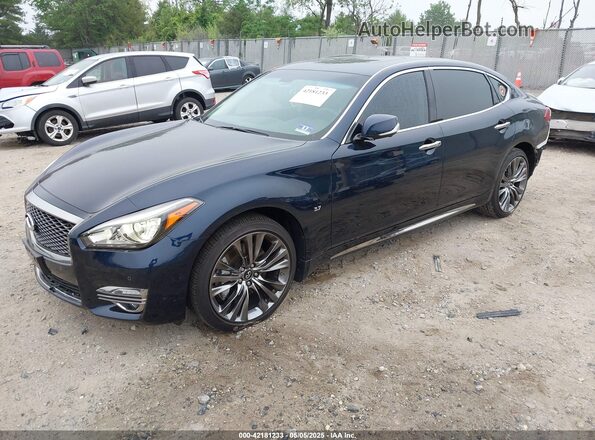 JN1BY1PR1HM210769 2017 INFINITI Q70L Dark Blue Передня ліва чверть