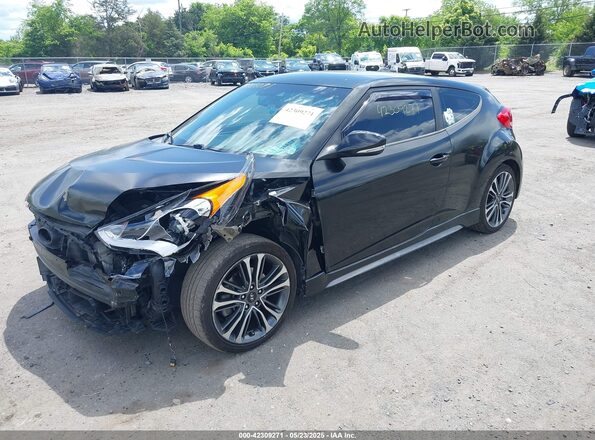 KMHTC6AE1GU250010 2016 HYUNDAI VELOSTER Black Przód lewy