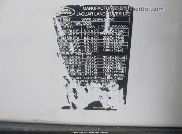SALKPBE7XPA025006 2023 LAND ROVER RANGE ROVER Белый Вид подкапотного пространства