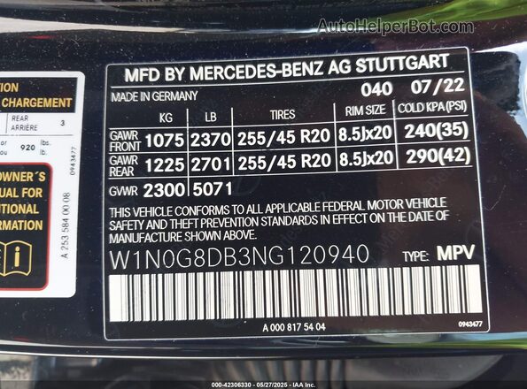 W1N0G8DB3NG120940 2022 MERCEDES-BENZ GLC 300 Black Vista del compartimento del motor