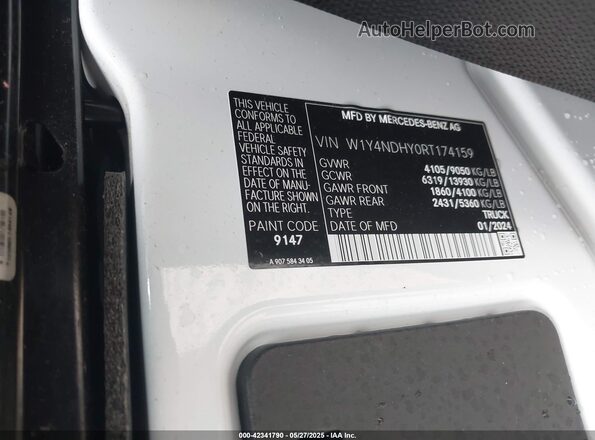 W1Y4NDHY0RT174159 2024 MERCEDES-BENZ SPRINTER Белый Вид подкапотного пространства