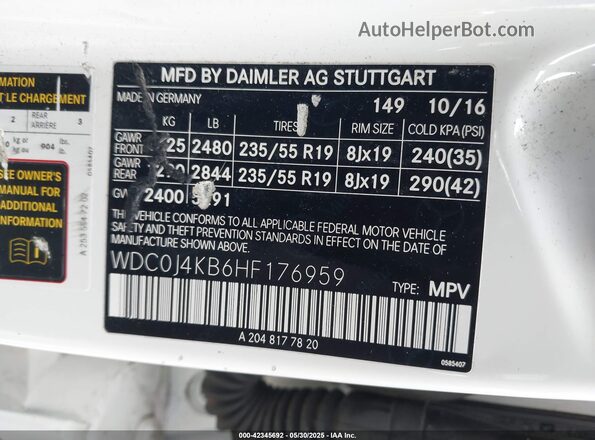 WDC0J4KB6HF176959 2017 MERCEDES-BENZ GLC 300 COUPE Белый Вид подкапотного пространства
