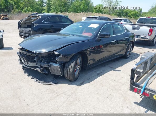 ZAM57YTM4NX394434 2022 MASERATI GHIBLI Black წინა მარცხენა ხედი სამი მეოთხედიდან