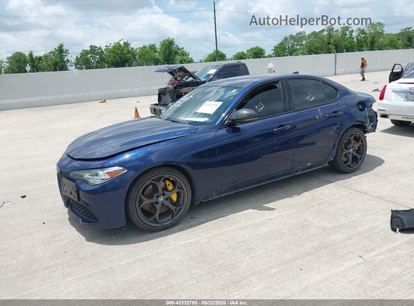 ZARFAMBN4M7648578 2021 ALFA ROMEO GIULIA Синий Передняя левая четверть