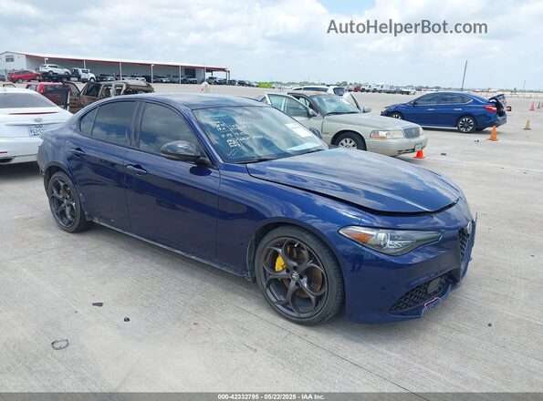ZARFAMBN4M7648578 2021 ALFA ROMEO GIULIA Синий Передняя правая четверть