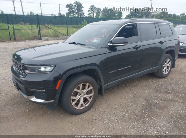 1C4RJKBG9M8112913 2021 JEEP GRAND CHEROKEE L Черный Передняя левая четверть
