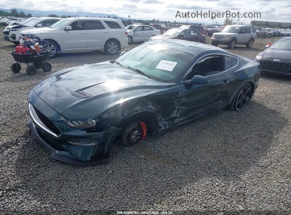 1FA6P8K05K5500541 2019 FORD MUSTANG Зеленый Передняя левая четверть