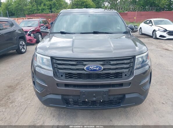 1FM5K8AR5HGC26853 2017 FORD POLICE INTERCEPTOR Gray ხელსაწყოთა პანელის ხედი