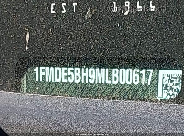 1FMDE5BH9MLB00617 2021 FORD BRONCO Серый Вид подкапотного пространства