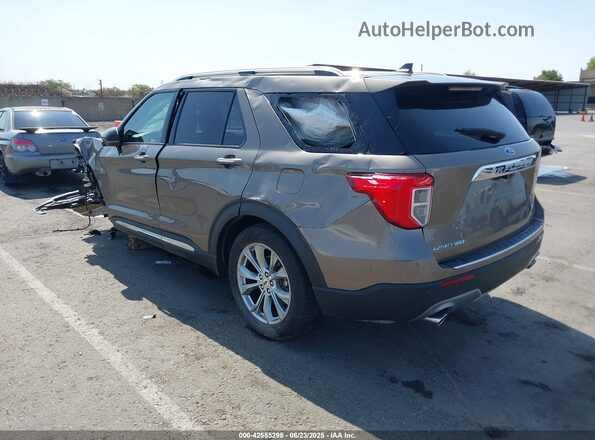 1FMSK7FH7MGB50902 2021 FORD FORD EXPLORER Brown Rear left