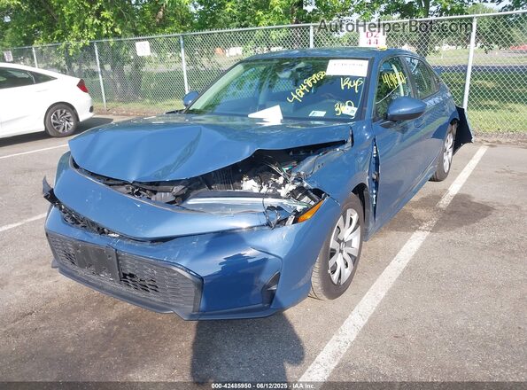 2HGFE2F2XSH504992 2025 HONDA CIVIC Blue წინა მარცხენა ხედი სამი მეოთხედიდან