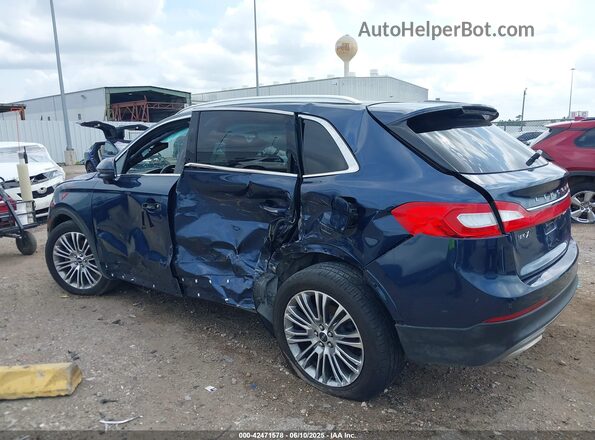 2LMPJ8LR7HBL32578 2017 LINCOLN MKX Синий Задняя левая четверть