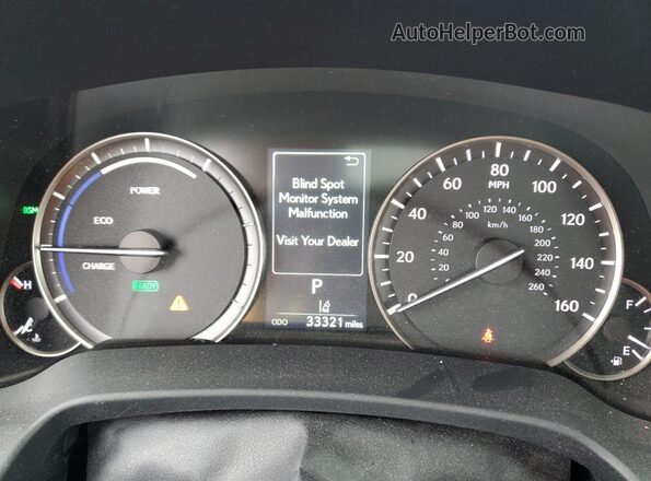 2T2HGMDAXLC045607 2020 LEXUS RX Blue Widok zestawu wskaźników