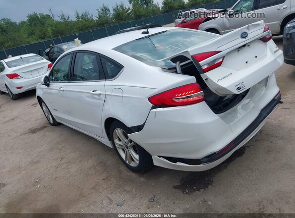 3FA6P0LU6JR172965 2018 FORD FUSION HYBRID Белый Задняя левая четверть