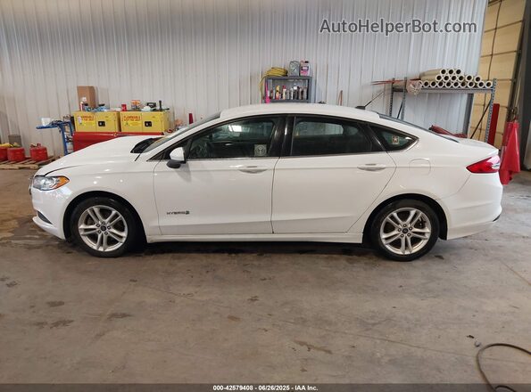 3FA6P0LUXJR141721 2018 FORD FUSION HYBRID Белый Панорамный вид салона 360°