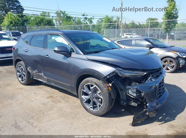 3GNKBERS6MS530290 2021 CHEVROLET BLAZER Серый Передняя правая четверть