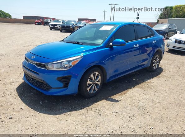 3KPA24AD1ME426462 2021 KIA RIO Синий Передняя левая четверть
