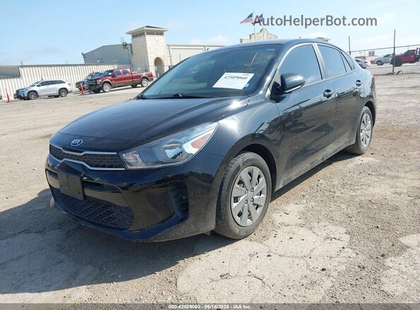 3KPA24AD4LE328069 2020 KIA RIO Black Առջևի ձախ երեք քառորդ տեսարան