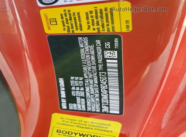 3MF13DM04P8D45073 2023 BMW M2 Red Widok komory silnika