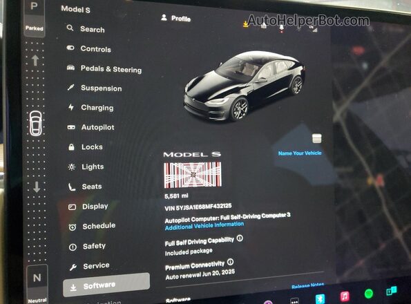 5YJSA1E68MF432125 2021 TESLA MODEL Black Vista de los asientos traseros