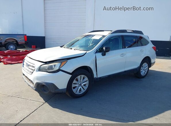 4S4BSAAC6H3390397 2017 SUBARU OUTBACK White Vista tres cuartos delantera izquierda