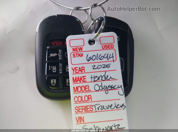 5FNRL6H61SB044586 2025 HONDA ODYSSEY Gray Вид панелі приладів