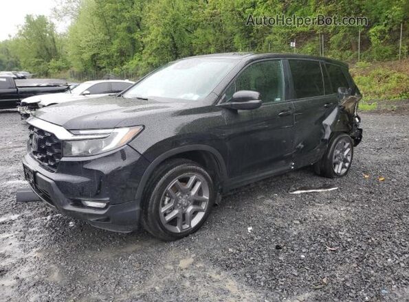 5FNYF8H55PB022183 2023 HONDA PASSPORT Black Առջևի ձախ երեք քառորդ տեսարան