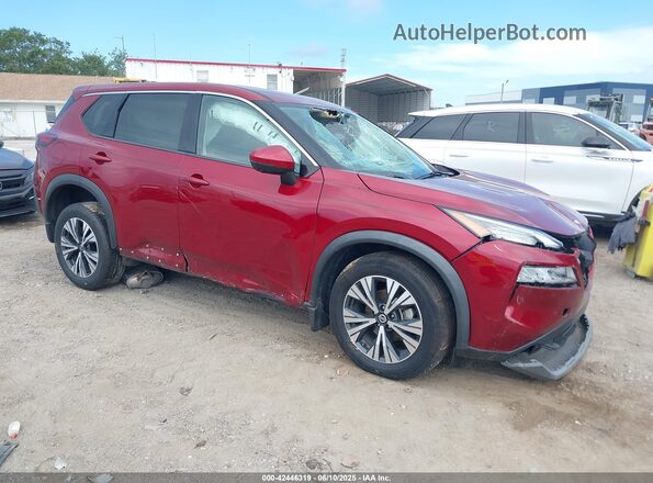 5N1AT3BA1MC690635 2021 NISSAN ROGUE Красный Передняя правая четверть