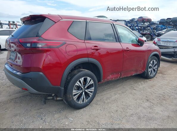 5N1AT3BA1MC690635 2021 NISSAN ROGUE Красный Задняя правая четверть